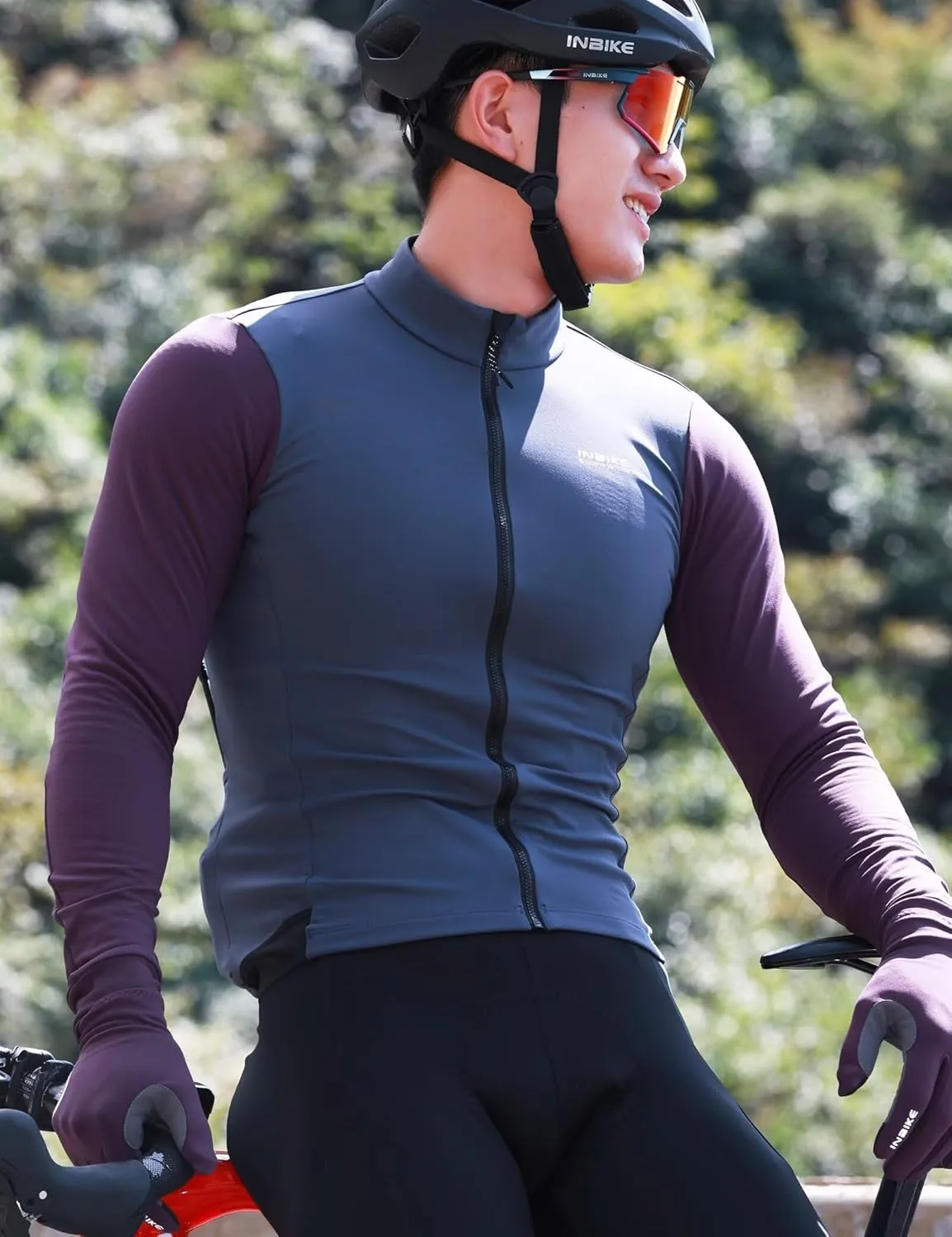 INBIKE Winter Cycling Jackets for Men Women Thermal Fleece Bike Jersey for Cold Weather Riding Windproof Bicycle Clothing