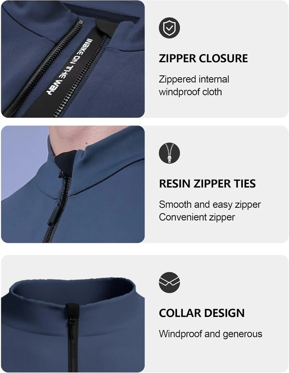 INBIKE Winter Cycling Jackets for Men Women Thermal Fleece Bike Jersey for Cold Weather Riding Windproof Bicycle Clothing