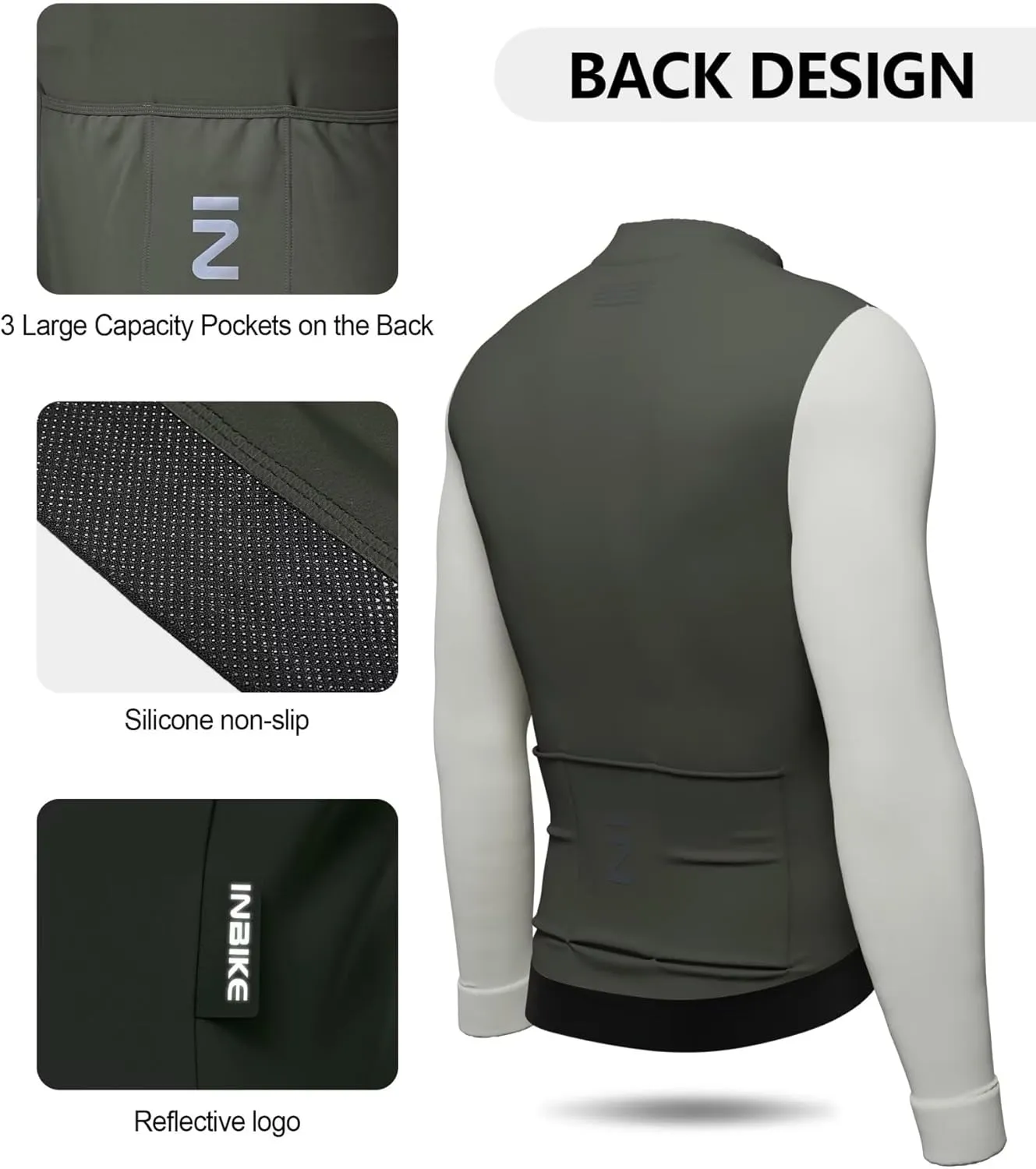 INBIKE Winter Cycling Jackets for Men Women Thermal Fleece Bike Jersey for Cold Weather Riding Windproof Bicycle Clothing