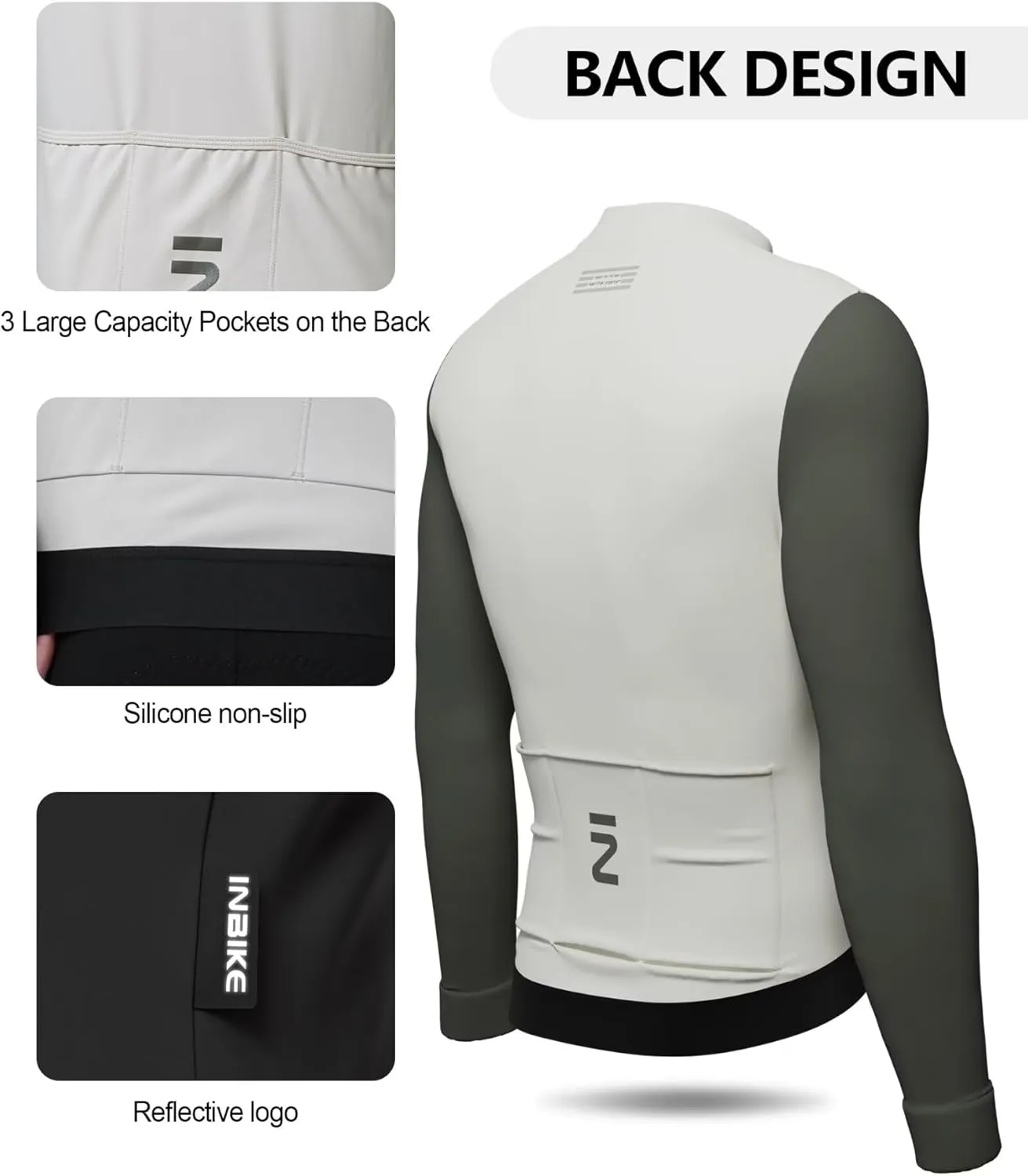 INBIKE Winter Cycling Jackets for Men Women Thermal Fleece Bike Jersey for Cold Weather Riding Windproof Bicycle Clothing