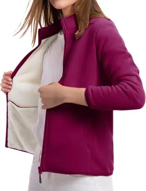Jackets for Women Oversize Fuzzy Sherpa Jacket Zip Up Fleece Coat with Pocket Long Sleeve Coat Outwear Fall Loose Top