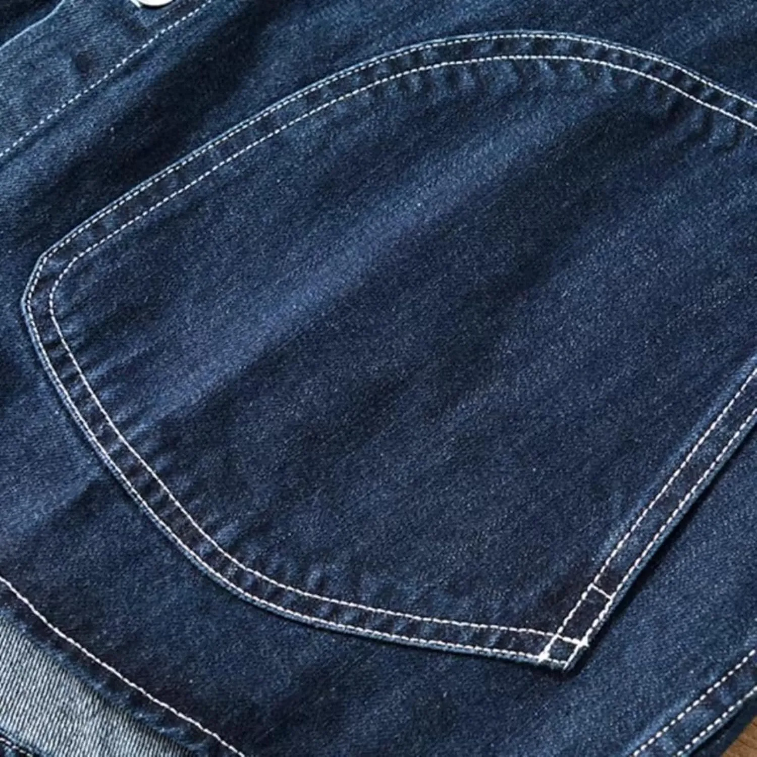 Japanese Styles Cargo Denim Long Sleeve Shirt Men's Washed Retro Slim Fit Jean Coats Shirts