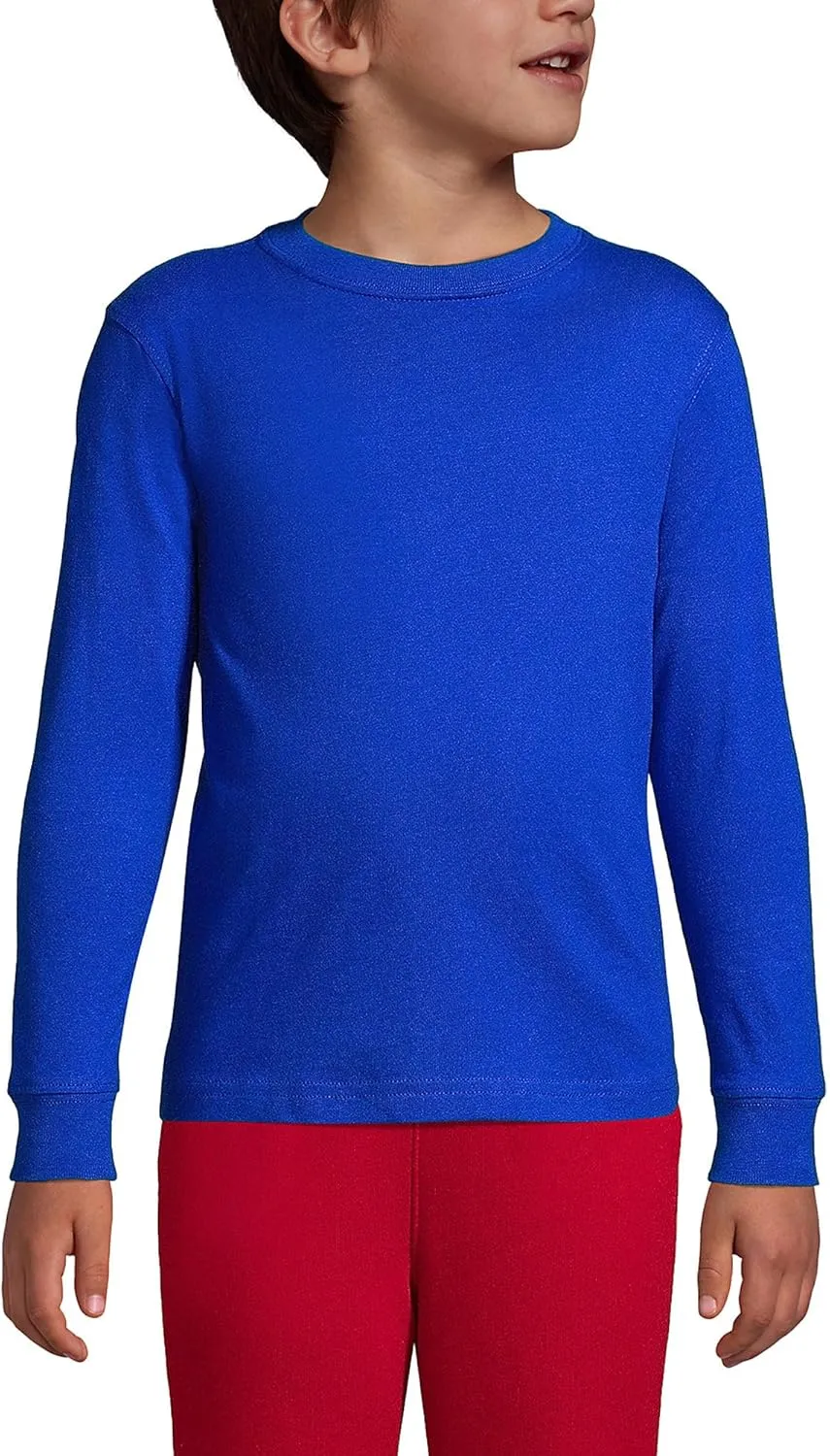 Lands' End School Uniform Boys Long Sleeve Essential T-Shirt