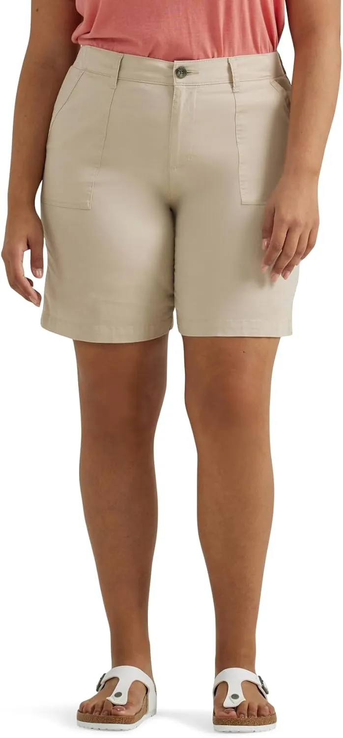 Lee Women's Plus Size Ultra Lux Comfort with Flex-to-go Utility Bermuda Short