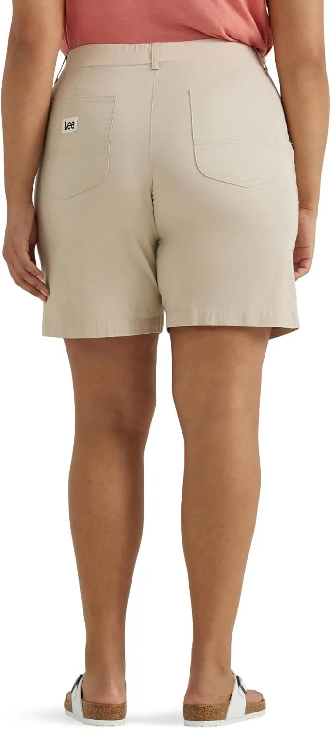 Lee Women's Plus Size Ultra Lux Comfort with Flex-to-go Utility Bermuda Short