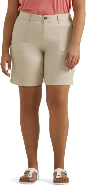 Lee Women's Plus Size Ultra Lux Comfort with Flex-to-go Utility Bermuda Short