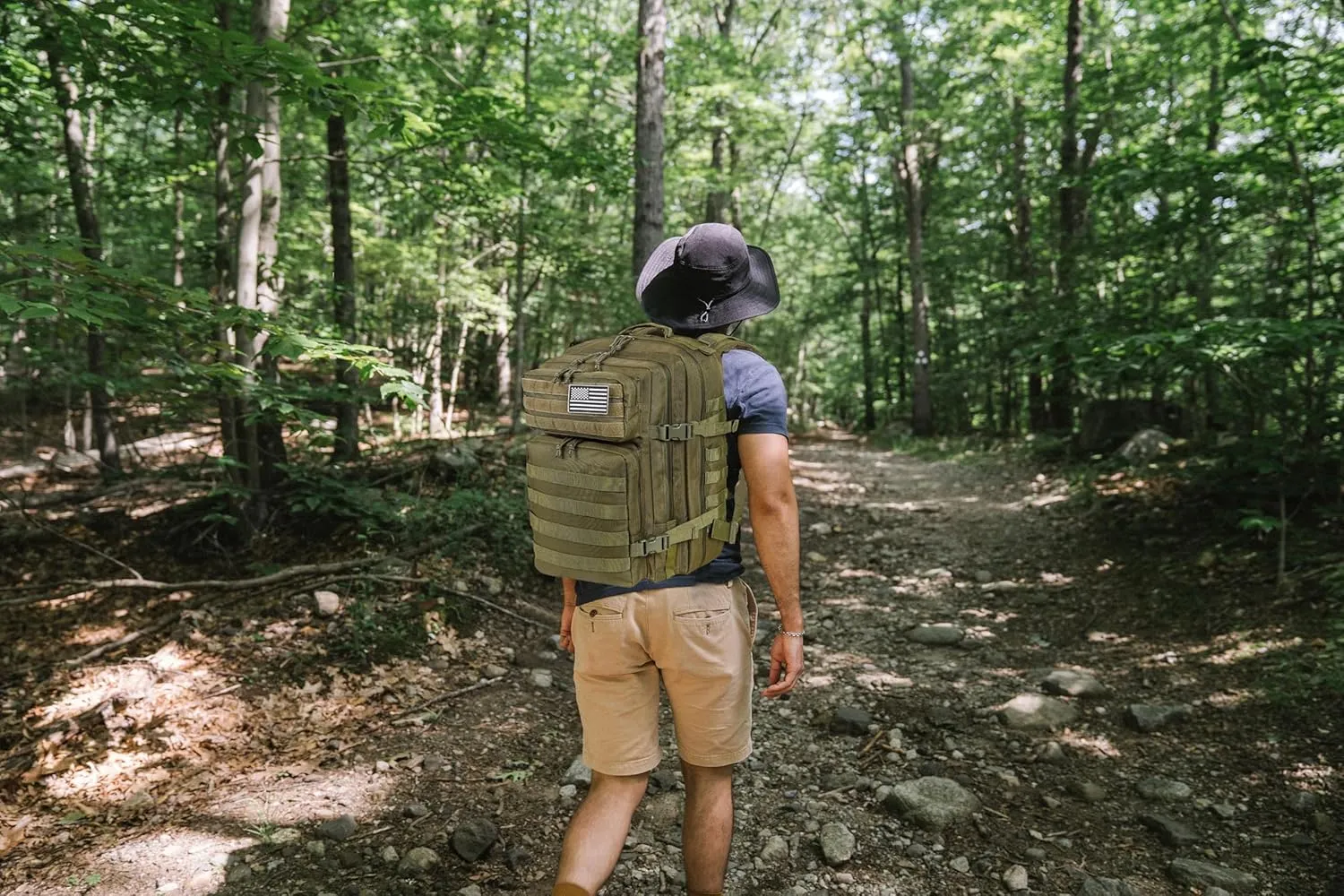 LHI Military Tactical Backpack for Men and Women 45L Army 3 Days Assault Pack Bag Large Rucksack with Molle System