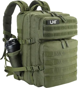 LHI Military Tactical Backpack for Men and Women 45L Army 3 Days Assault Pack Bag Large Rucksack with Molle System