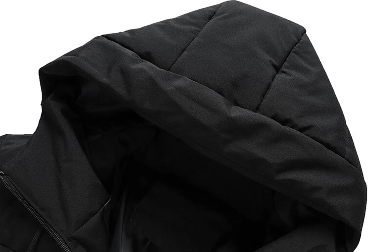 Maiyifu-GJ Men's Puffer Jacket Windproof Warm Hooded Winter Down Coat Lightweight Thicken Quilted Padded Coats Outerwear