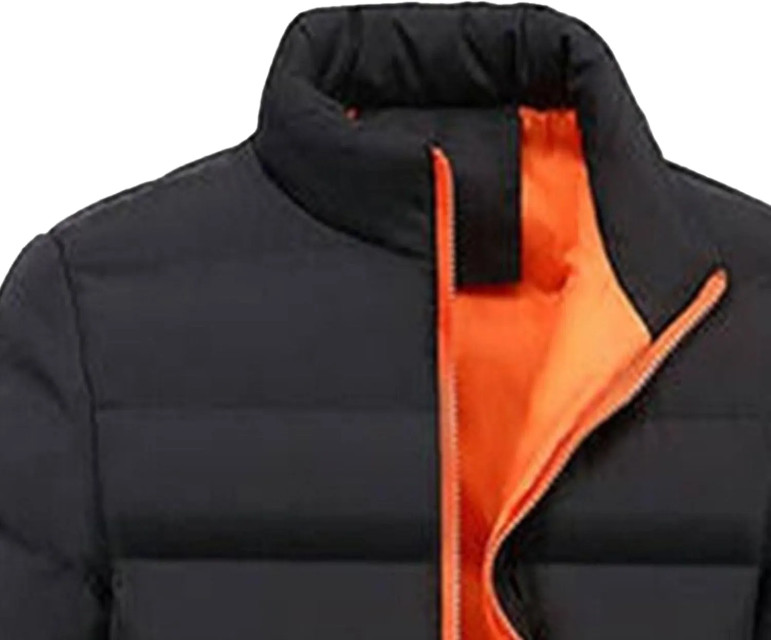 Maiyifu-GJ Men's Quilted Puffer Jacket Winter Warm Lightweight Down Coat Windproof Thicken Padded Coats Outerwear