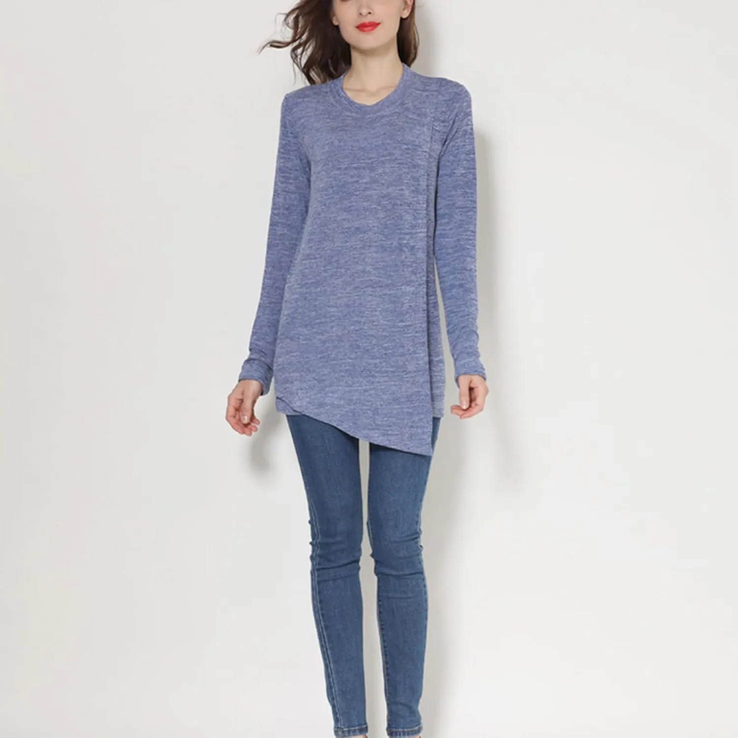 Maternity Nursing Tops for Women Long Sleeve Double Layer Pregnancy Breastfeeding Tee Shirts Casual Maternity Clothes