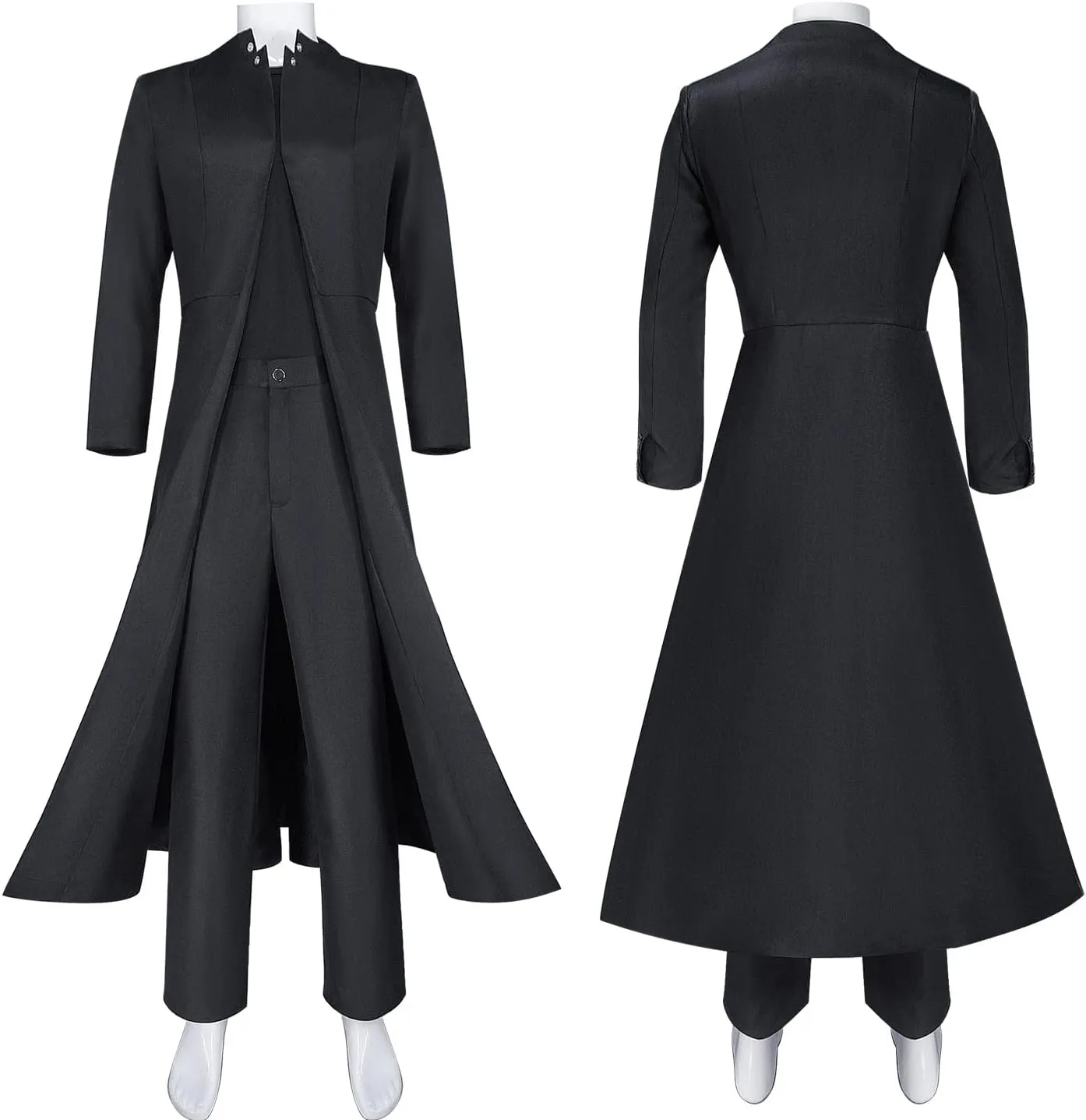 Matrix Neo Costume Coat Adult Men Neo Cosplay Jacket Black Uniform Trench Coat Halloween Suit