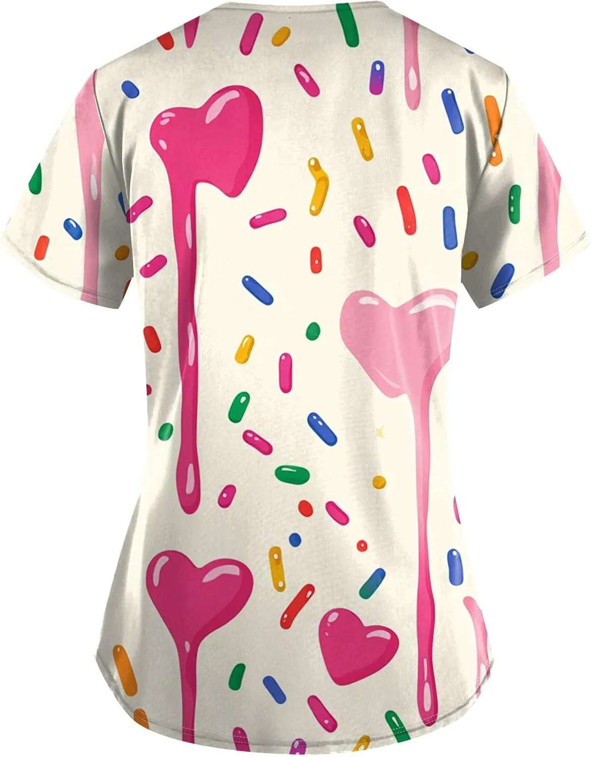 Medical Scrub Tops for Women - Soft Stretch V-Neck Top Scrubs with Pockets - Valentines Gift for Women 2025