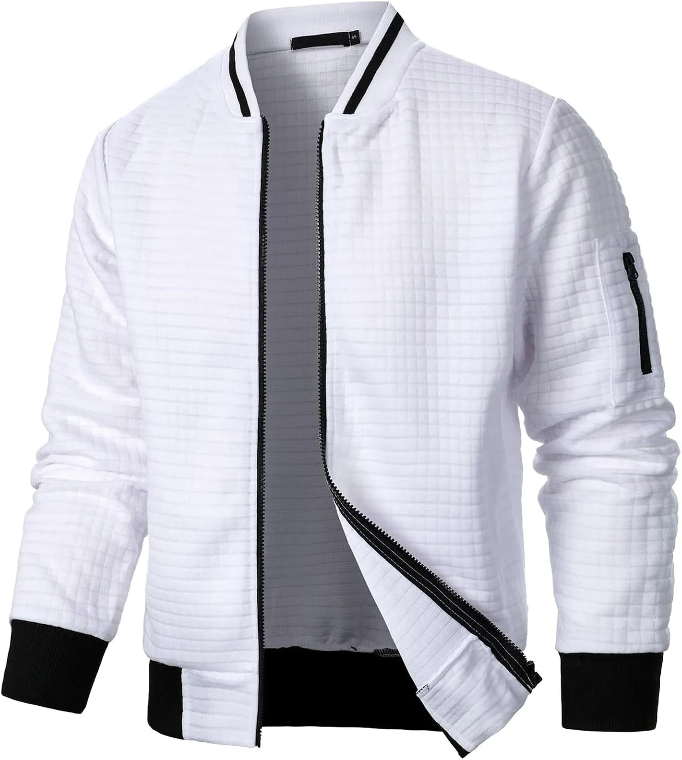 Men's Bomber Jacket Lightweight Casual Stylish Light Flight Jacket Breathable Windbreaker Varsity Jackets