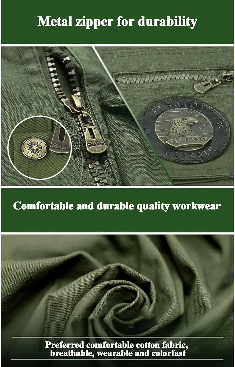 Men's Building Work Uniform with 4-Pocket Breathable Comfortable Work Clothes Jacket and Pants for Spring and Fall