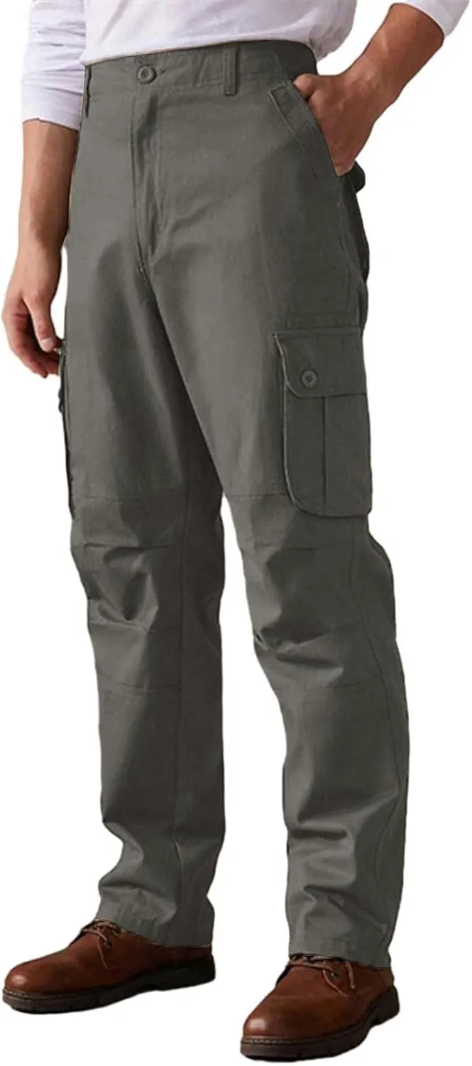 Mens Cargo Work Pants Men's Casual Multi Pocket Workwear Pants Men's Workwear Casual Pants Pantalones Cargo para Hombres