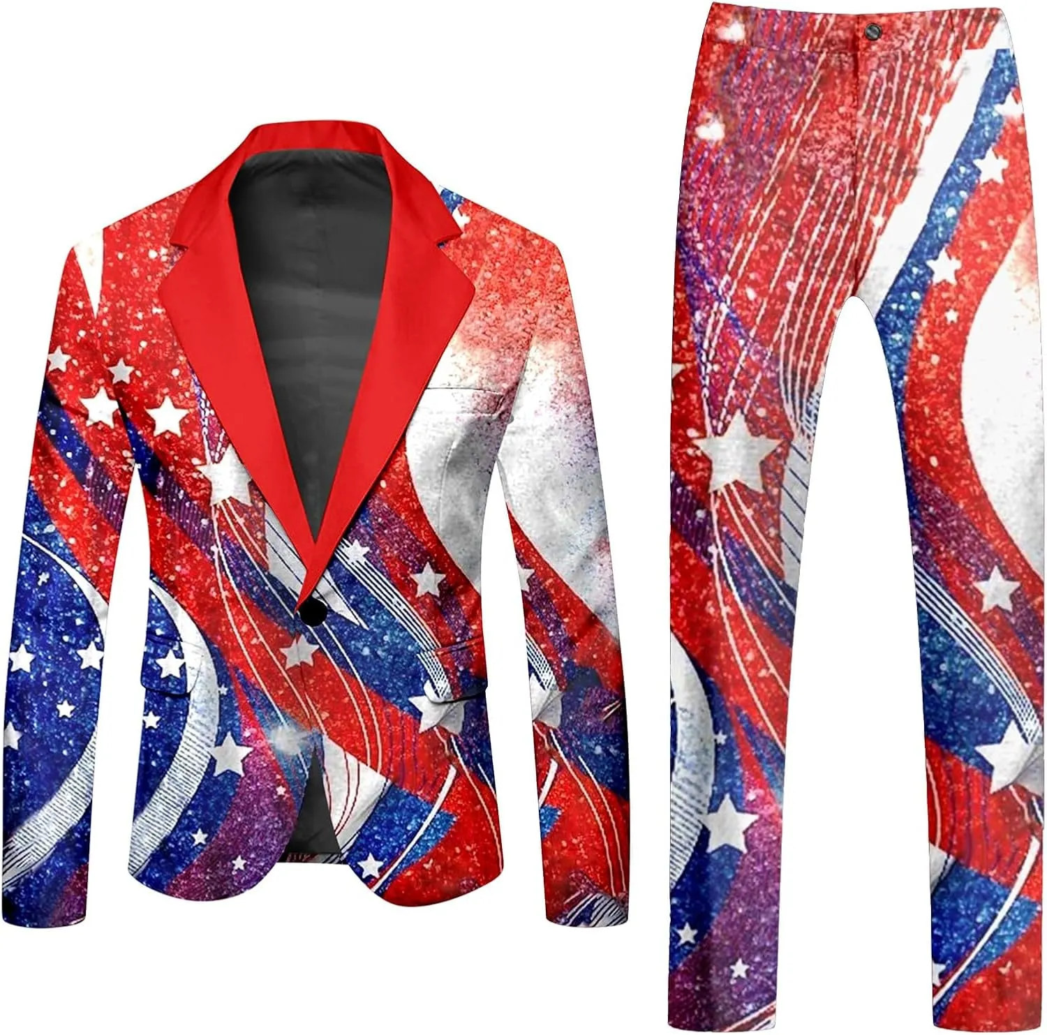 Men's Easter Bunny Suit 2 Piece Slim Fit Suit Set Birthday Wedding Party Tuxedo Suits Blazer Jacket Pants