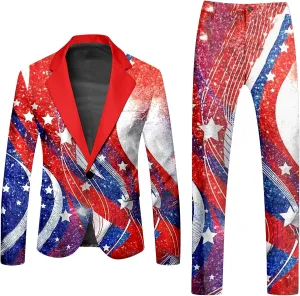 Men's Easter Bunny Suit 2 Piece Slim Fit Suit Set Birthday Wedding Party Tuxedo Suits Blazer Jacket Pants