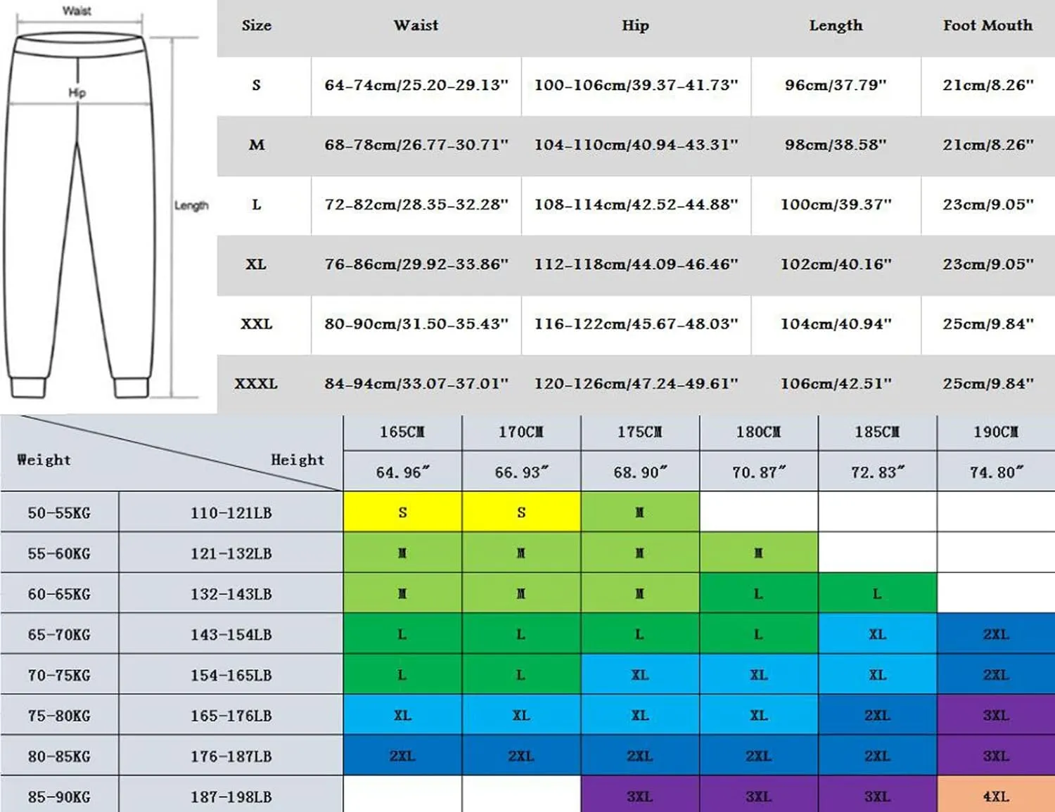 Men's Jogger Sweatpants Elastic Waist Drawstring Athletic Pants Tapered Track Pants with Pockets for Soccer Running Workout