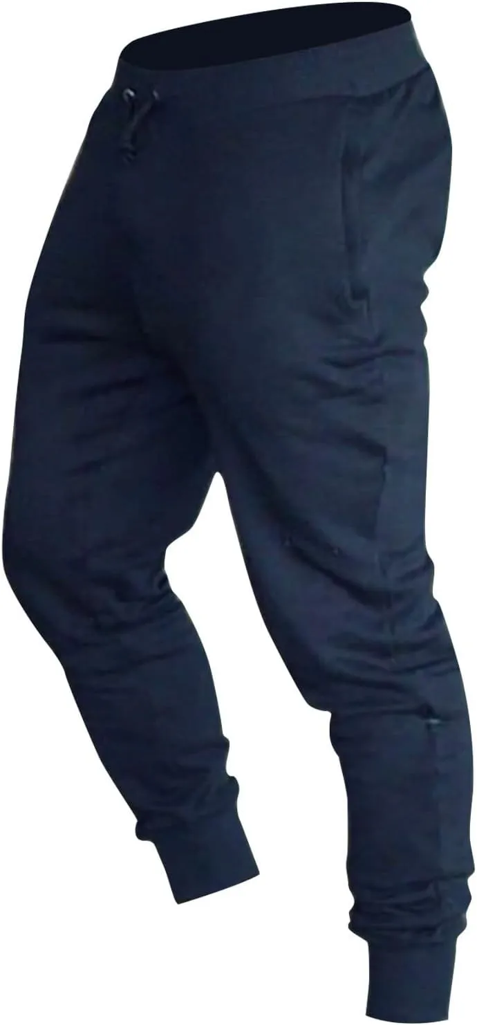 Men's Jogger Sweatpants Elastic Waist Drawstring Athletic Pants Tapered Track Pants with Pockets for Soccer Running Workout