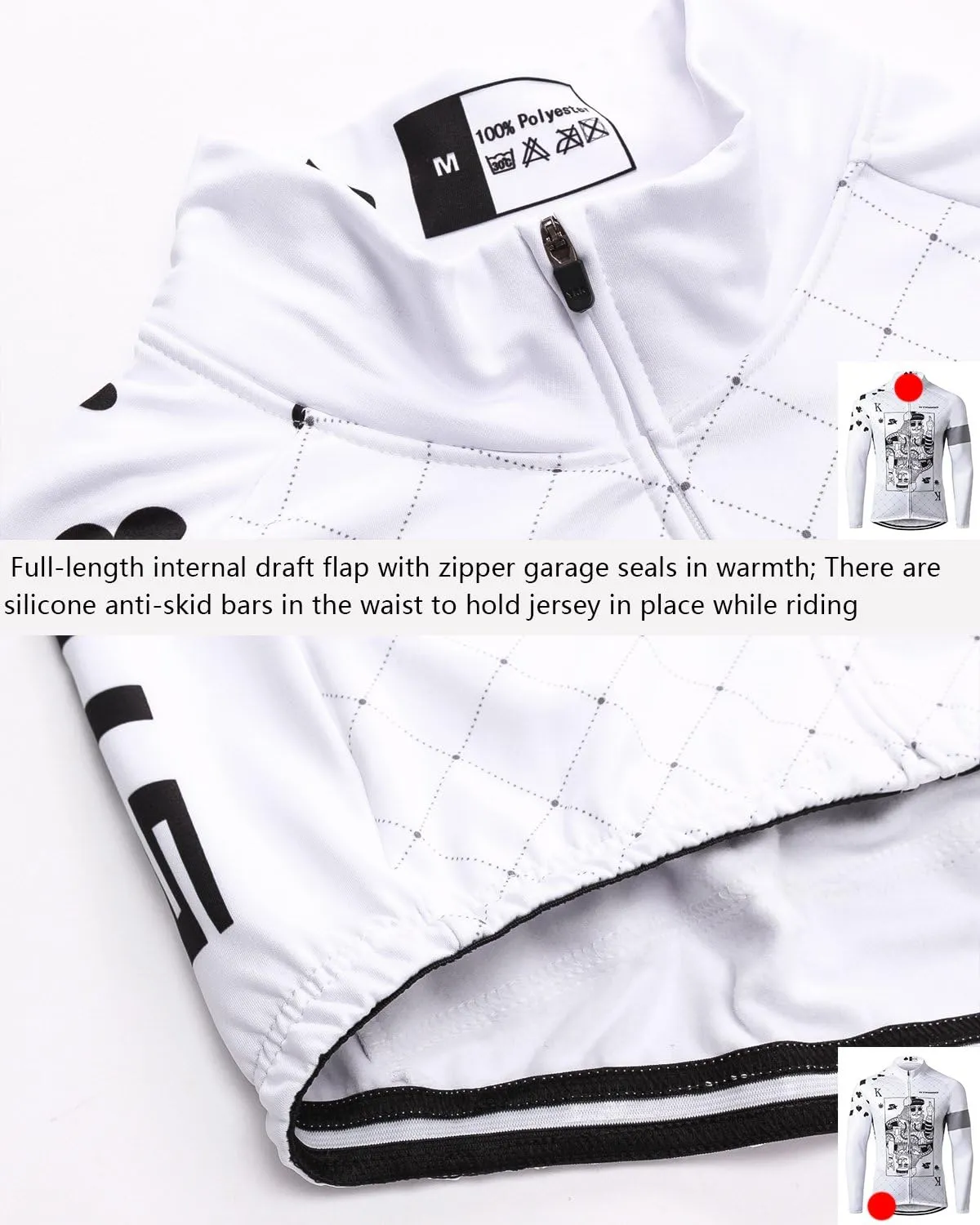 Men's Long Sleeve Cycling Mountain Bike Jackets Long Pants Set Bib Suit