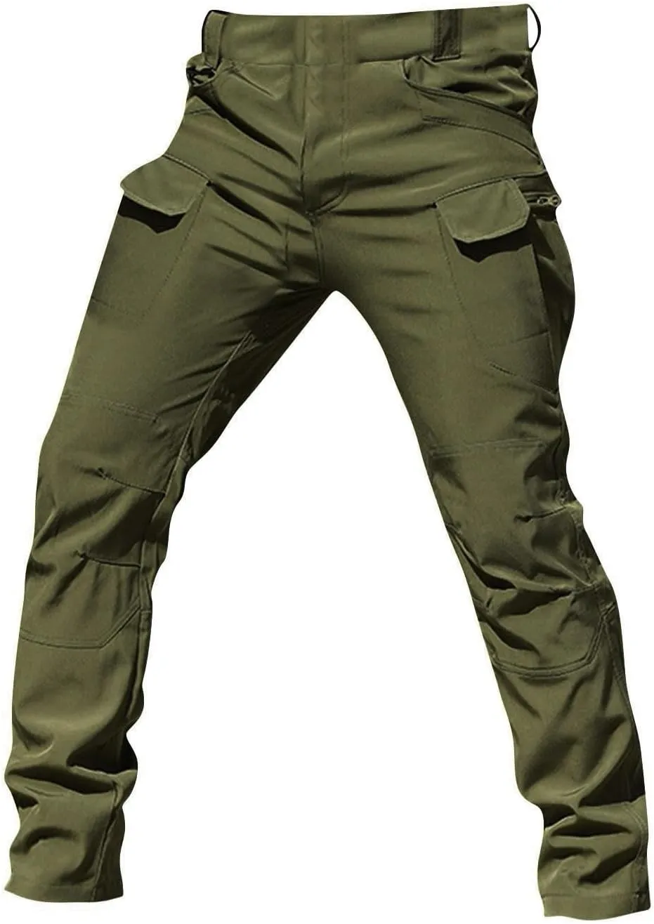 Men's Military Cargo Tactical Pants Classic Ripstop Stretch Relaxed Fit Trousers Fit Hiking Work Pants with Pockets