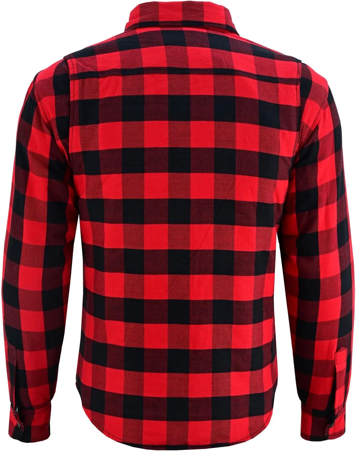 Men's Motorcycle Riding Flannel Shirt, Concealed Carry Jacket,CE Approved with Level 1 Protection Kevlar on Protected Areas