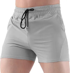 Mens Shorts Athletic Quick Dry 3 Inch Running Shorts Gym Jogging Shorts Moisture Wicking Elastic Waist with Pocket M-3XL