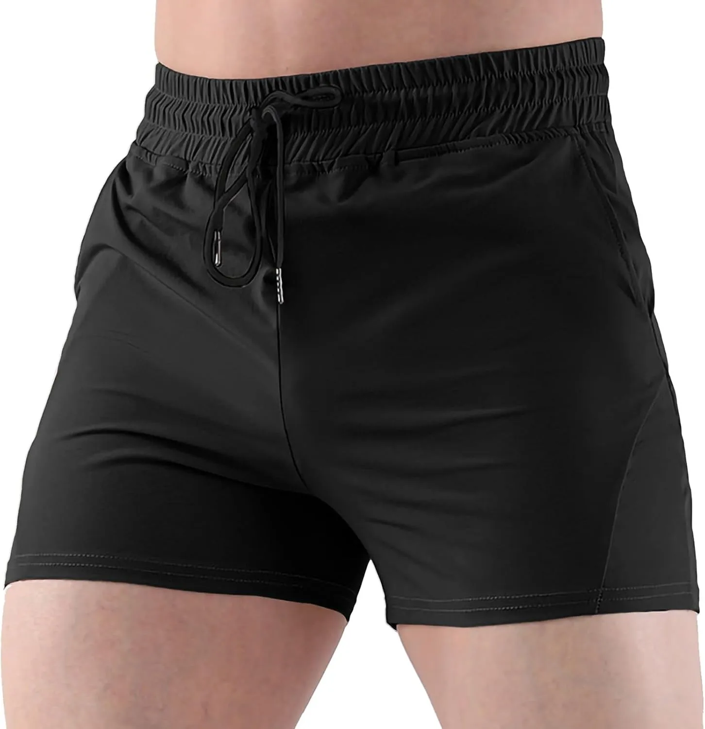 Mens Shorts Athletic Quick Dry 3 Inch Running Shorts Gym Jogging Shorts Moisture Wicking Elastic Waist with Pocket M-3XL