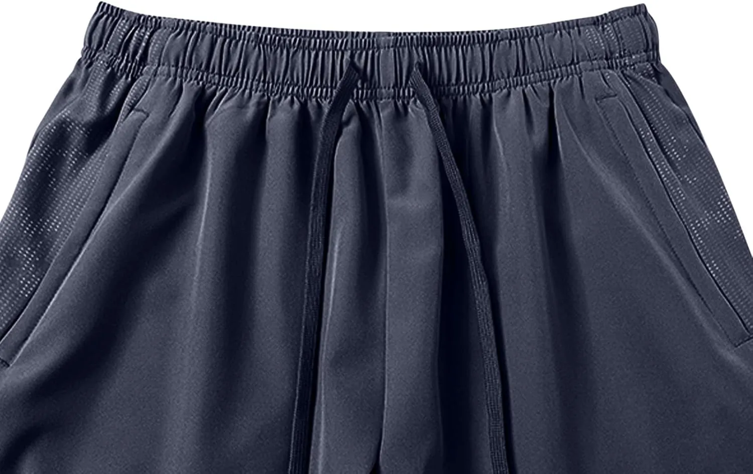 Mens Shorts with Zipper Pockets Quick Dry Gym Athletic Workout Running Elastic Drawstring Active Wear Big and Tall 2025