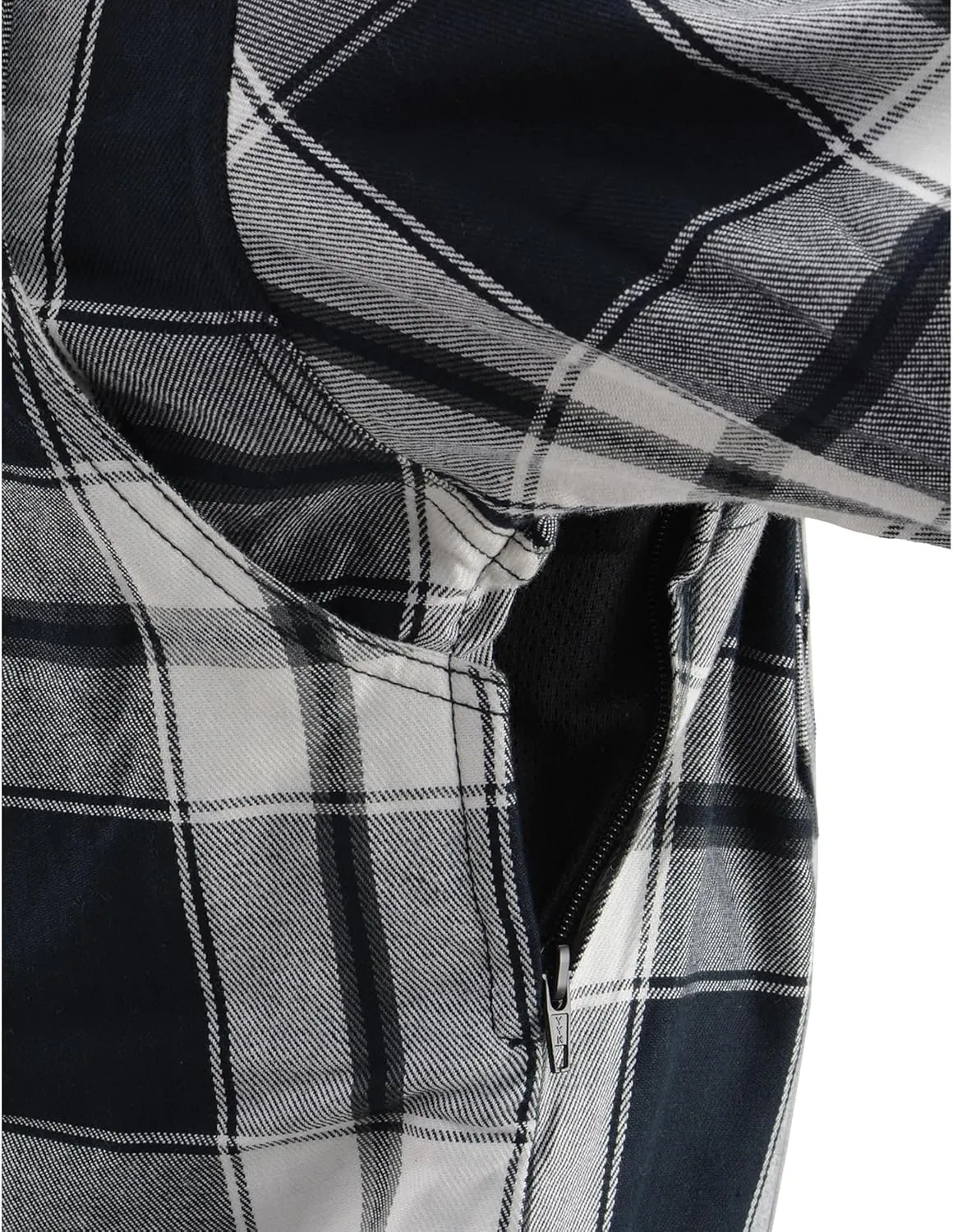Milwaukee Leather Men's Plaid Flannel Biker Shirt with CE Approved Armor - Reinforced w/Protective Fibers