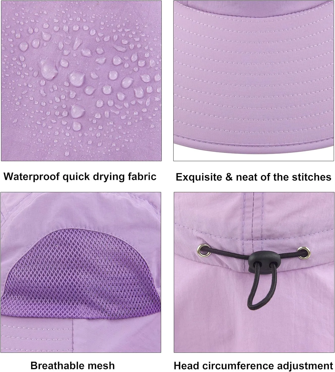 Muryobao Kids Girls Boys Summer Sun Hat UV Protection UPF50  Hats Mesh Bucket Cap for Beach Fishing with Neck Flap
