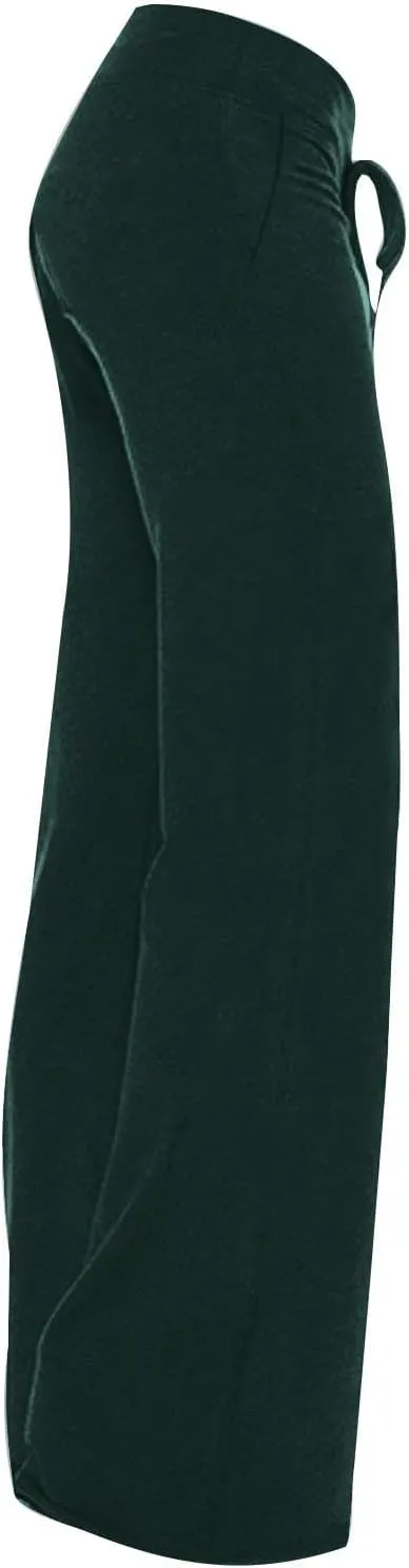 Mzkdieey Women's Wide Leg Yoga Pants Casual Drawstring Sweatpants Baggy Comfy Lounge Pants Pajama Bottoms with Pockets