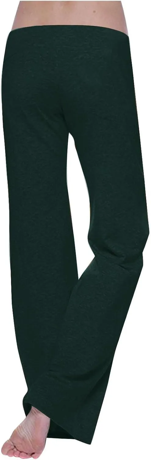 Mzkdieey Women's Wide Leg Yoga Pants Casual Drawstring Sweatpants Baggy Comfy Lounge Pants Pajama Bottoms with Pockets