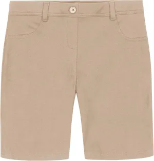 Nautica Girls' School Uniform Bermuda Shorts, Pull-on Fit, Stretchy Material, Functional Pockets