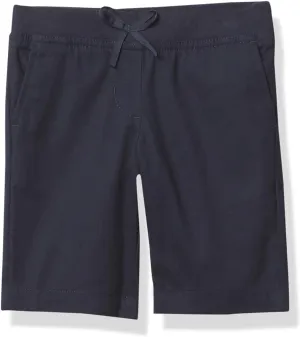 Nautica Girls' School Uniform Bermuda Shorts, Pull-on Fit, Stretchy Material, Functional Pockets
