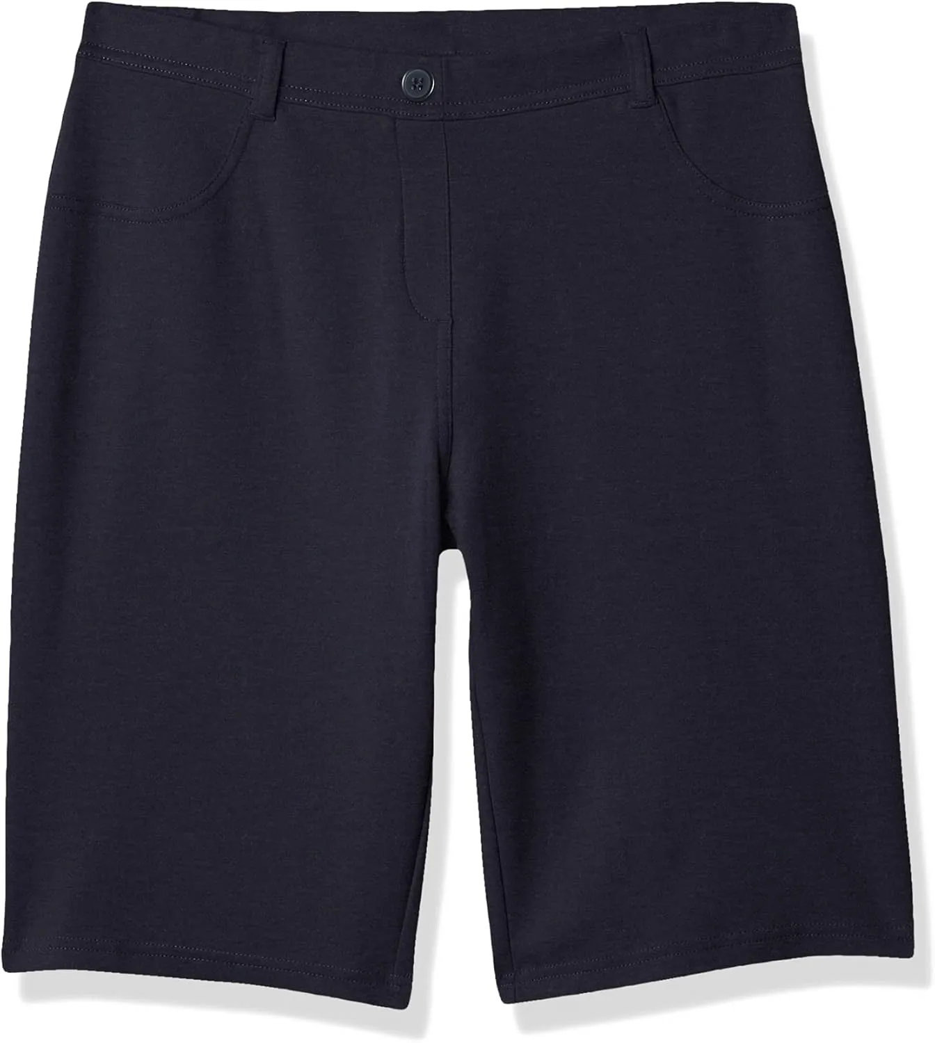 Nautica Girls' School Uniform Bermuda Shorts, Pull-on Fit, Stretchy Material, Functional Pockets