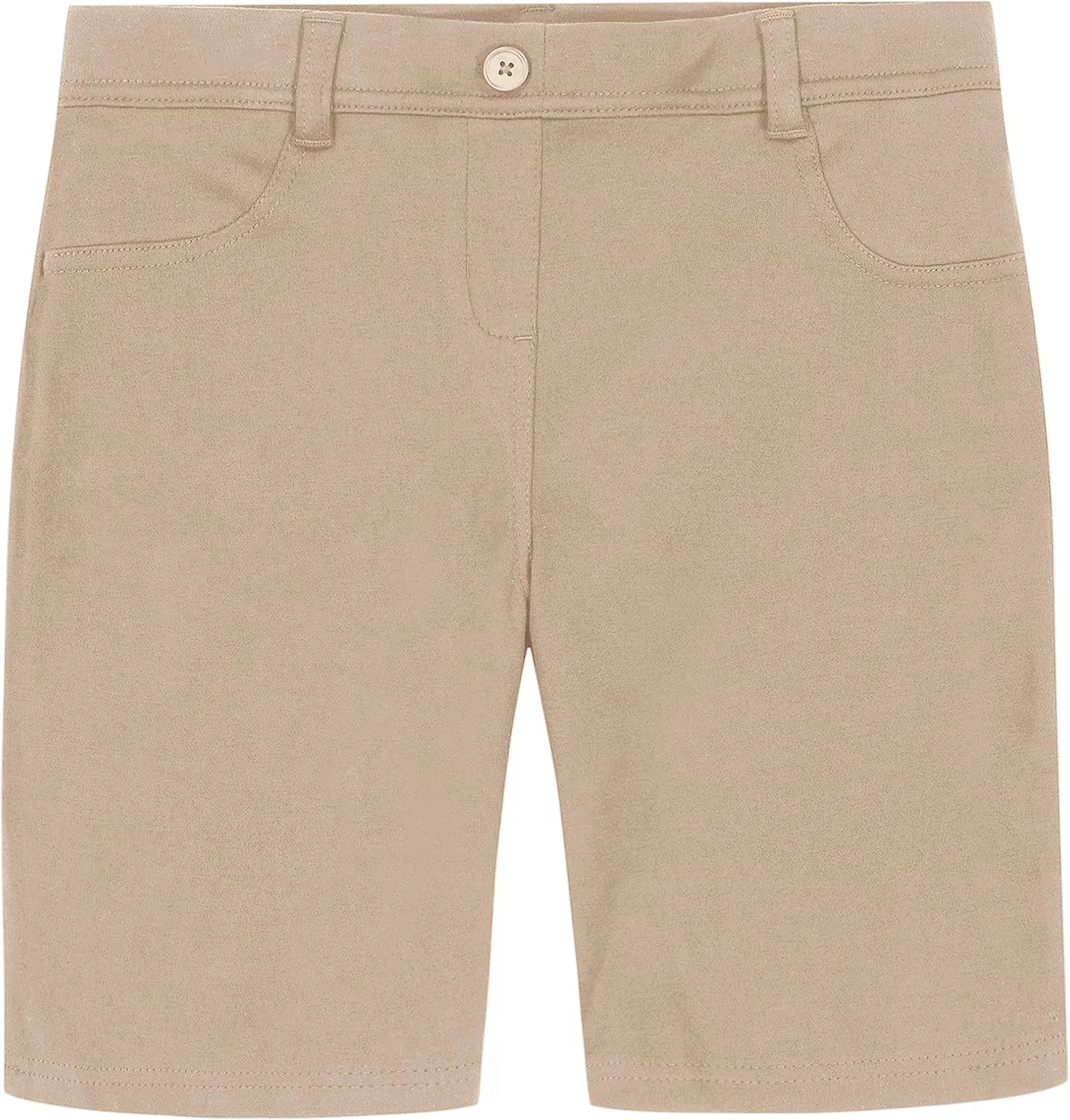 Nautica Girls' School Uniform Bermuda Shorts, Pull-on Fit, Stretchy Material, Functional Pockets
