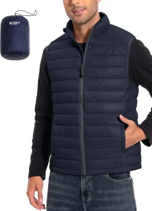 Pioneer Camp Men's Lightweight Puffer Vest Packable Water-Repellent Warm Quilted Sleeveless Outerwear for Work Casual Travel…