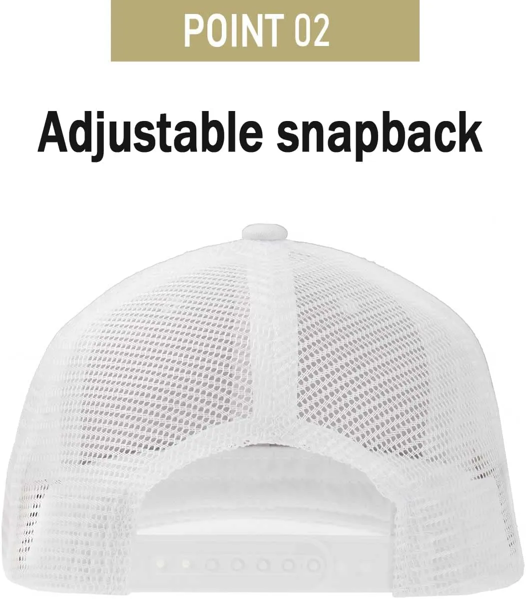 PLAIN GEAR Dispatch Trucker Cap - High Crown Mesh-Back Adjustable Strap Snapback Hat