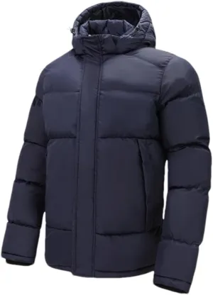 Pulcykp Men Warm Thicken Coat Hat Detachable Oversize Jackets Outdoor Travel Ski Coat Hooded Jacket