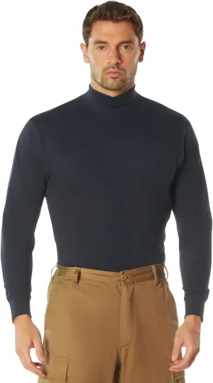 Rothco Mock Turtleneck Long Sleeve Mock Turtleneck Basic Solid Pullover Undershirt