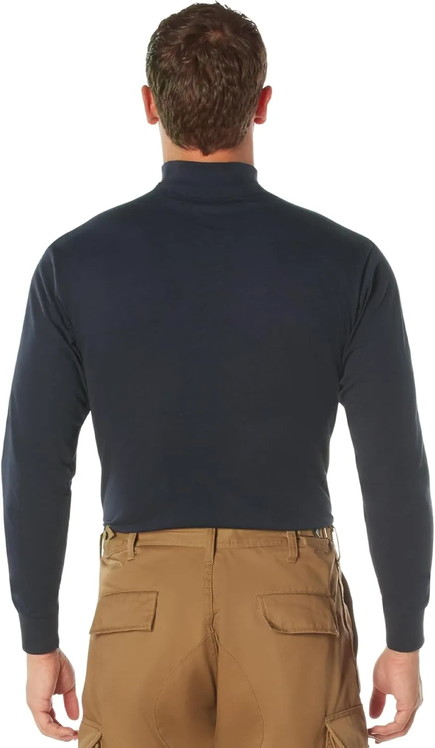 Rothco Mock Turtleneck Long Sleeve Mock Turtleneck Basic Solid Pullover Undershirt