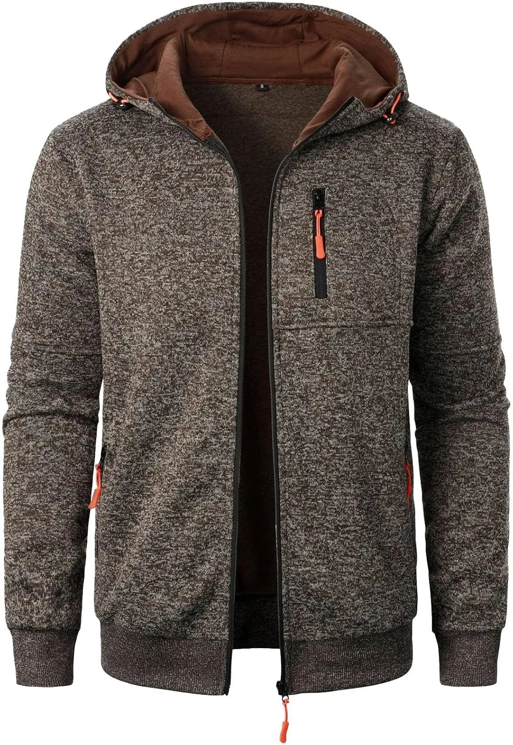 RTTUIOP Men'S Fashion Hoodies & Sweatshirts Warm Winter Jackets Zip Up Long Sleeve Casual Plain Lightweight Work Jackets