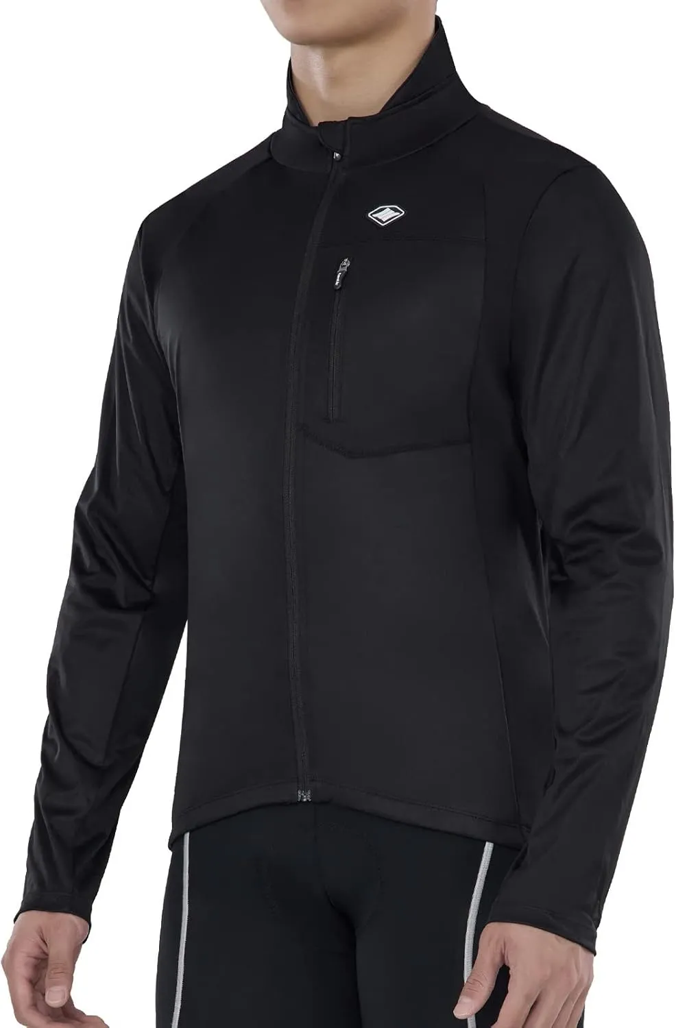 Santic Men's Cycling Bike Winter Jackets Windproof Fleece Thermal Warm UP Running Bike Bicycle Jacket Breathable Windbreaker