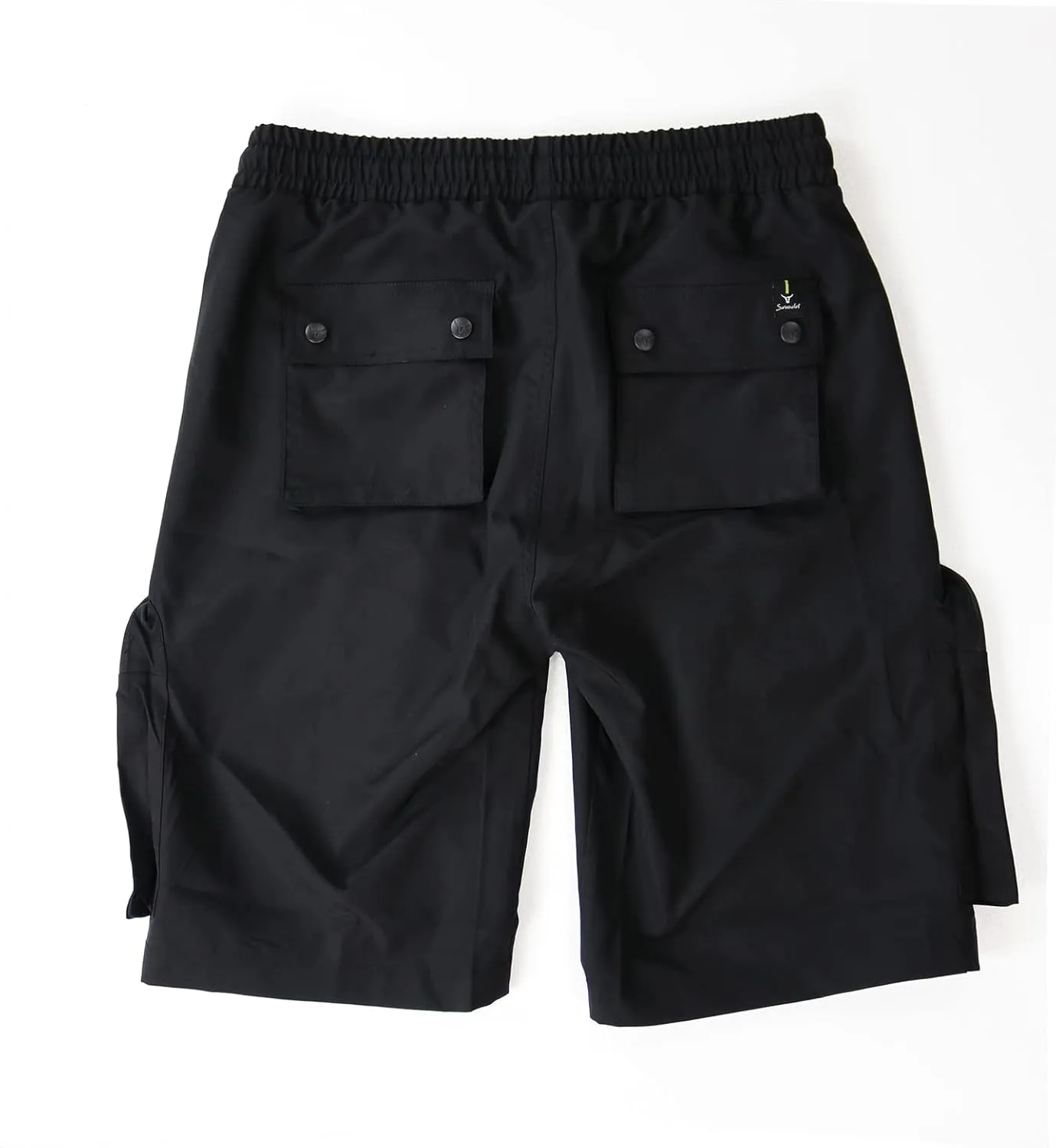 SCREENSHOT Mens Premium Multifunctional Utility Nylon Cargo Shorts - Crisp Shell Fabric 3D Pockets Hiking Tapered Bottoms