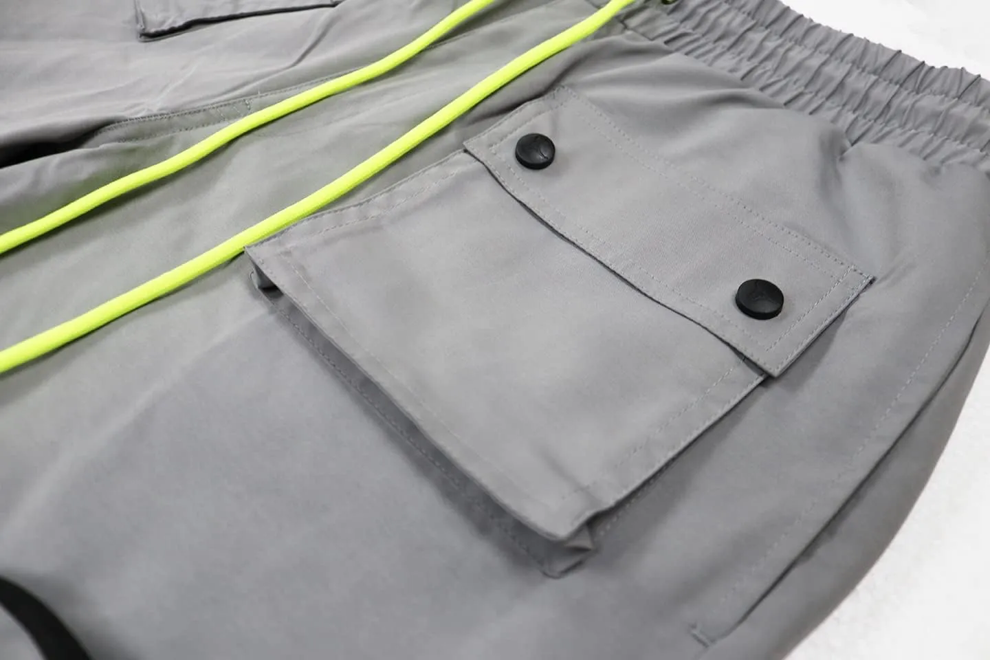 SCREENSHOT Mens Premium Multifunctional Utility Nylon Cargo Shorts - Crisp Shell Fabric 3D Pockets Hiking Tapered Bottoms