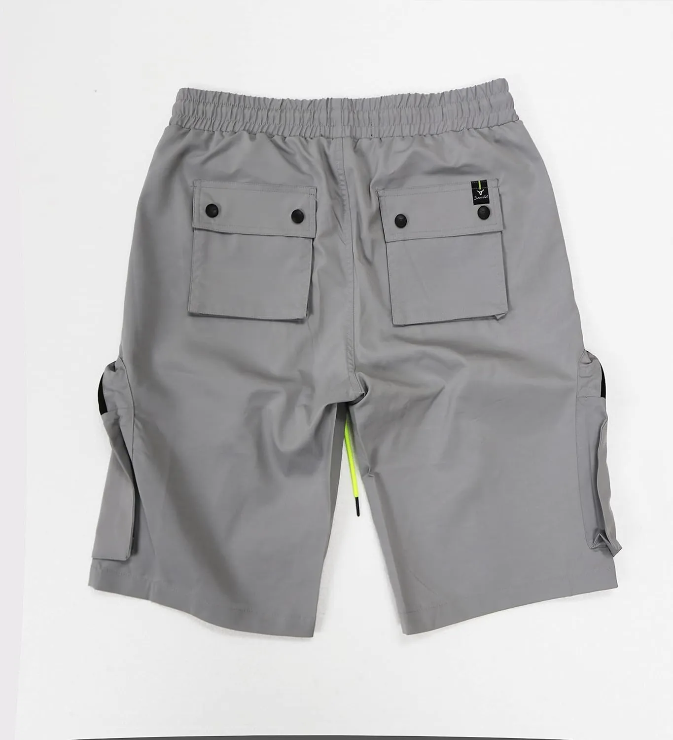 SCREENSHOT Mens Premium Multifunctional Utility Nylon Cargo Shorts - Crisp Shell Fabric 3D Pockets Hiking Tapered Bottoms
