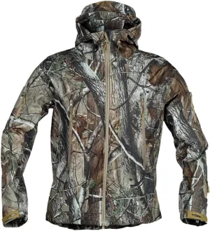 SevenBoy Men's Tactical Military Hooded Jacket, Waterproof Softshell,Hunting Multiple Pockets
