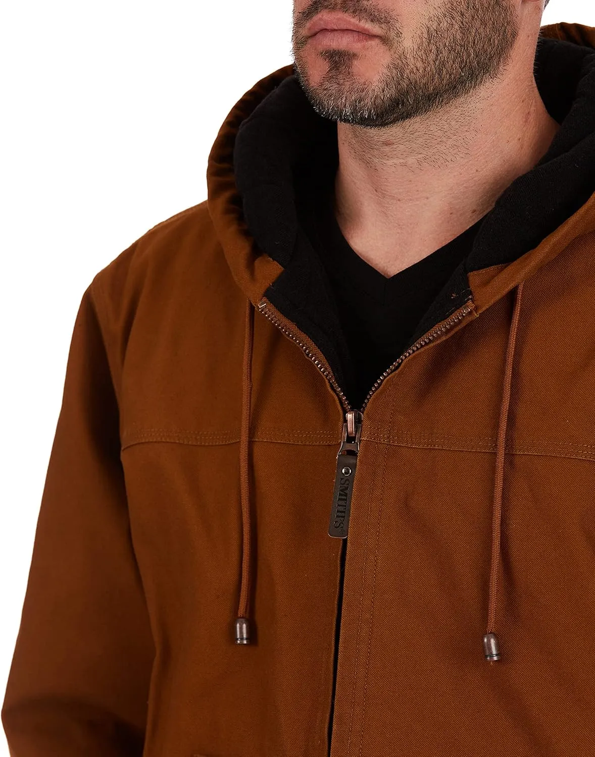 Smith's Workwear Men's Duck Canvas Hooded Work Jacket